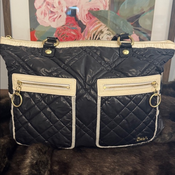 Coach Y2K Poppy Ski Bunny Large Quilted Puffer Tote Bag! - Picture 1 of 10